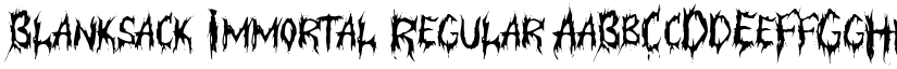 Blanksack Immortal font download