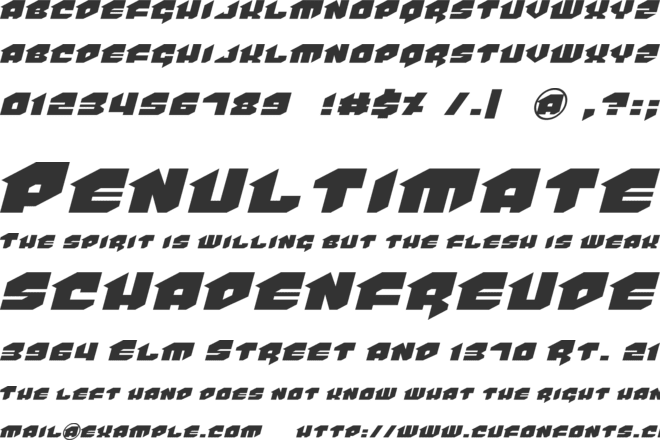 Van Helsing font preview