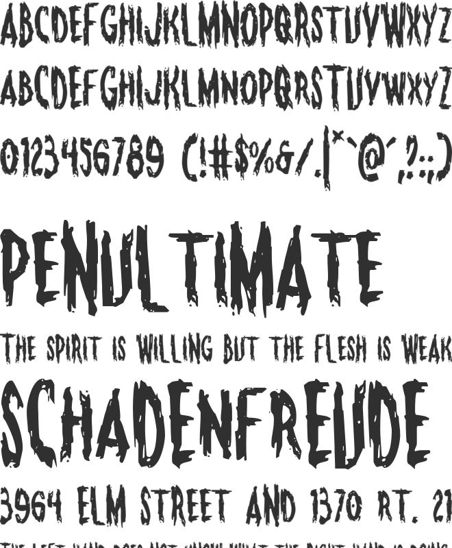 Monsterama font preview
