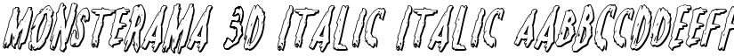Monsterama 3D Italic Italic font