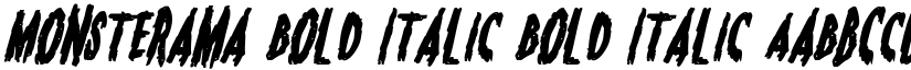 Monsterama Bold Italic Bold Italic font
