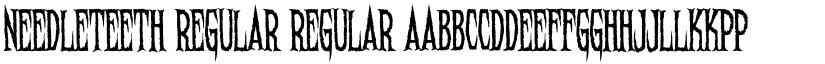 Needleteeth Regular Regular font
