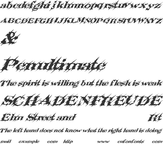 Slashtacular font preview