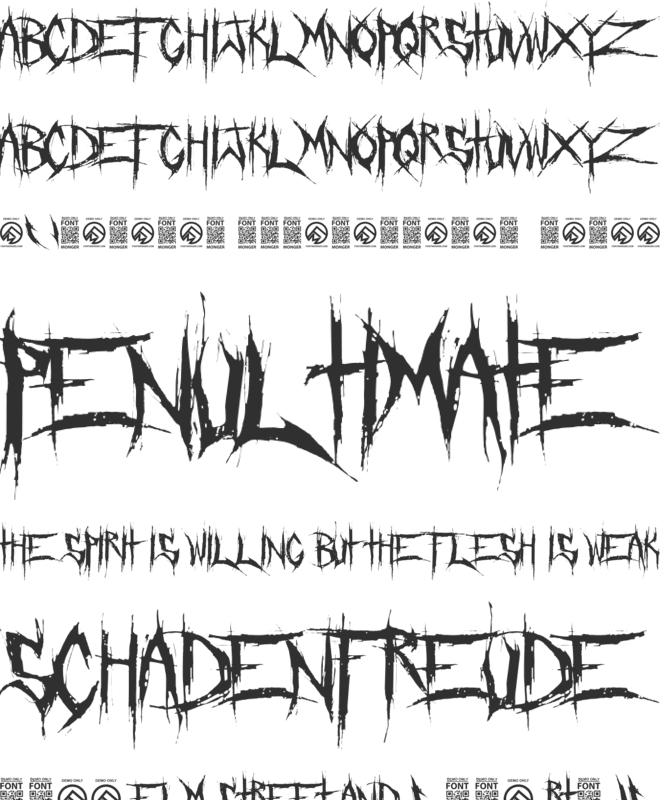 Crucifixion font preview