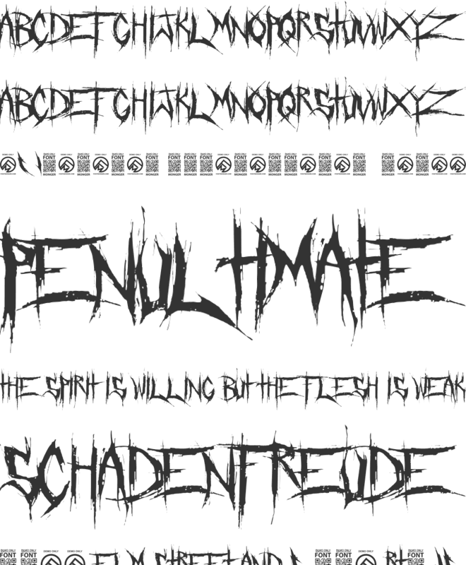 Crucifixion font preview