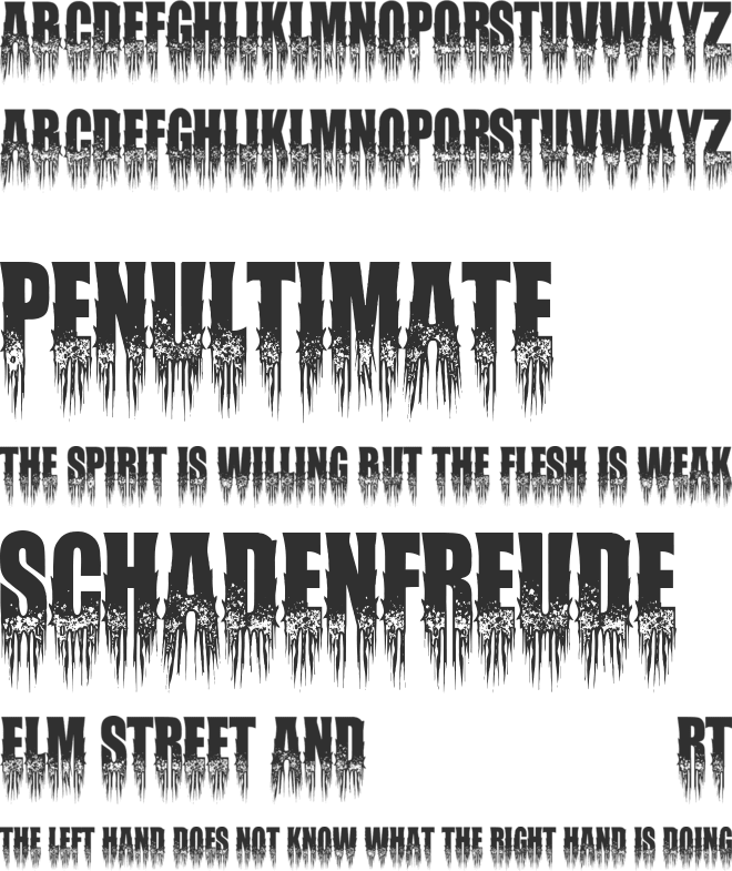 Malignant font preview