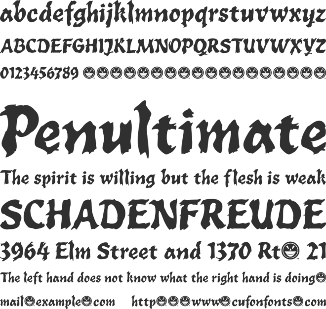 TOXIA font preview