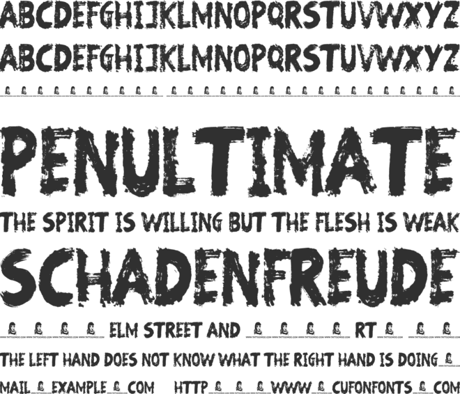 Beware of the Zombies font preview