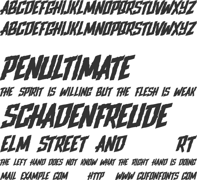 Upjohn  Rough font preview