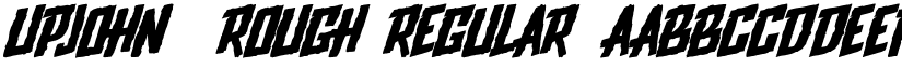 Upjohn  Rough Regular font