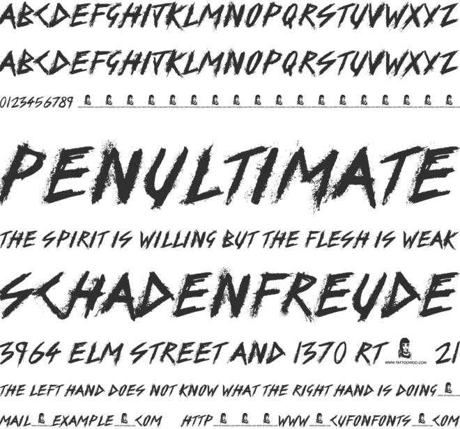 SKID font preview