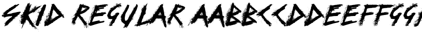 SKID Regular font