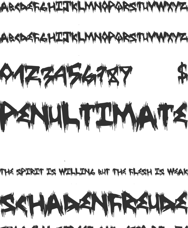 TreehausHorror font preview