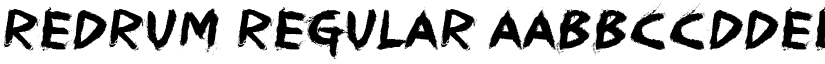 REDRUM Regular font