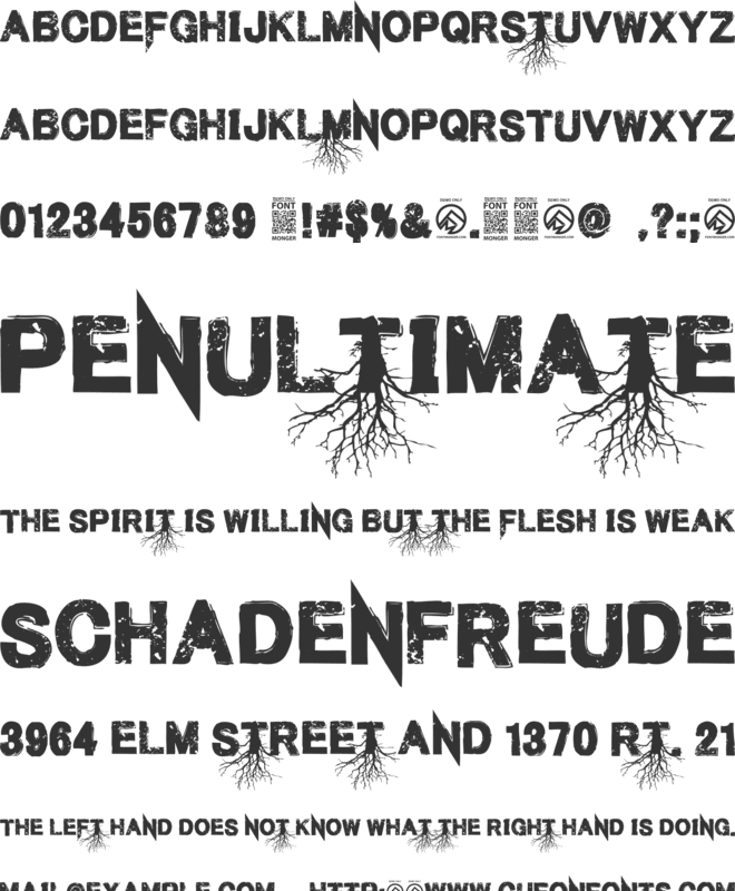 Men of Nihilist font preview