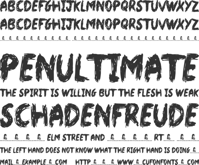 Dark World font preview