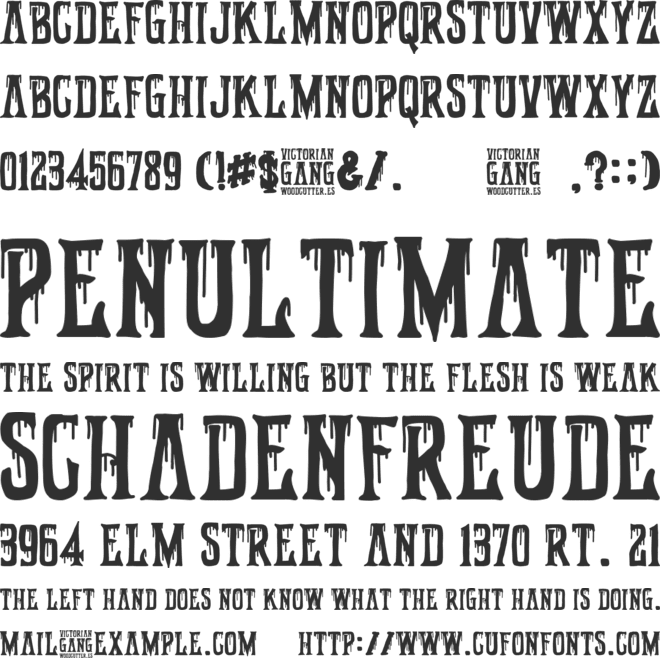 Victorian Gang font preview