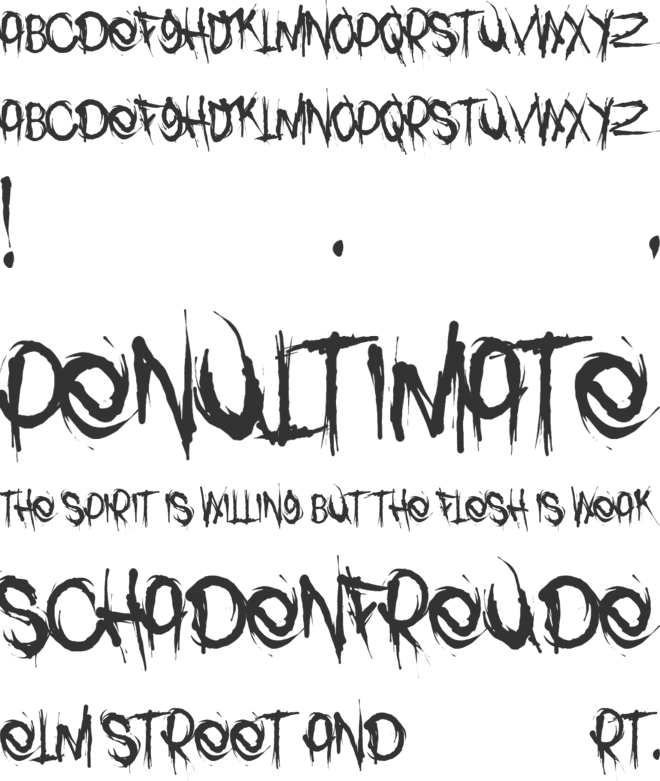 Pack of Wolves font preview