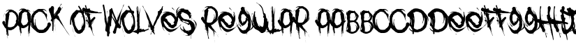 Pack of Wolves Regular font