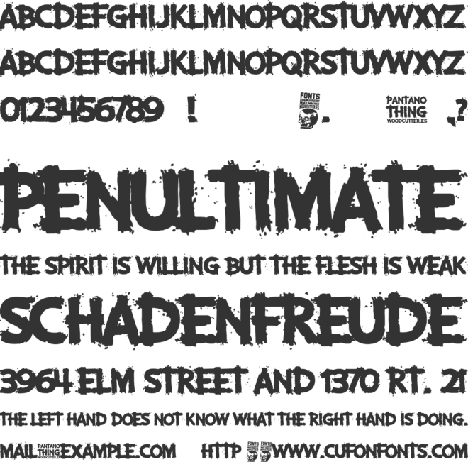 Pantano Thing font preview