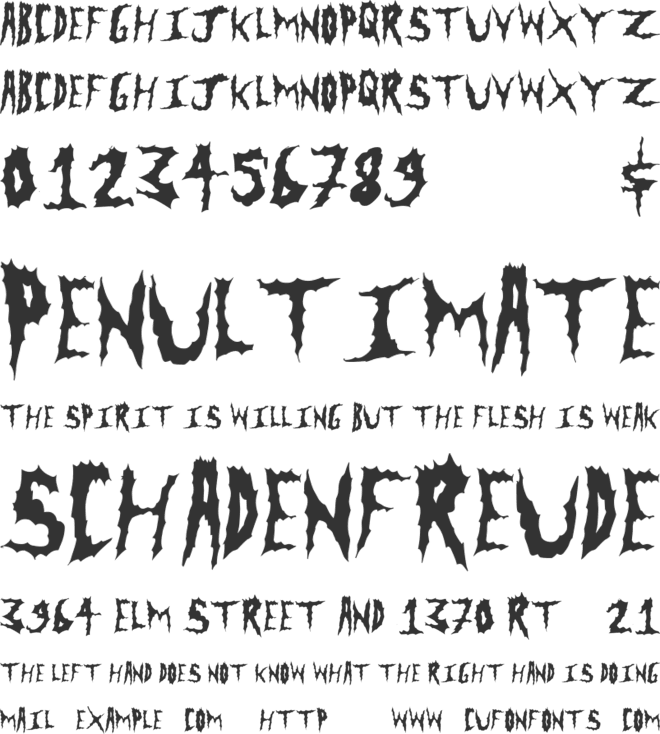 MetalClash font preview