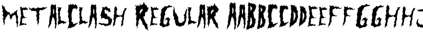 MetalClash Regular font