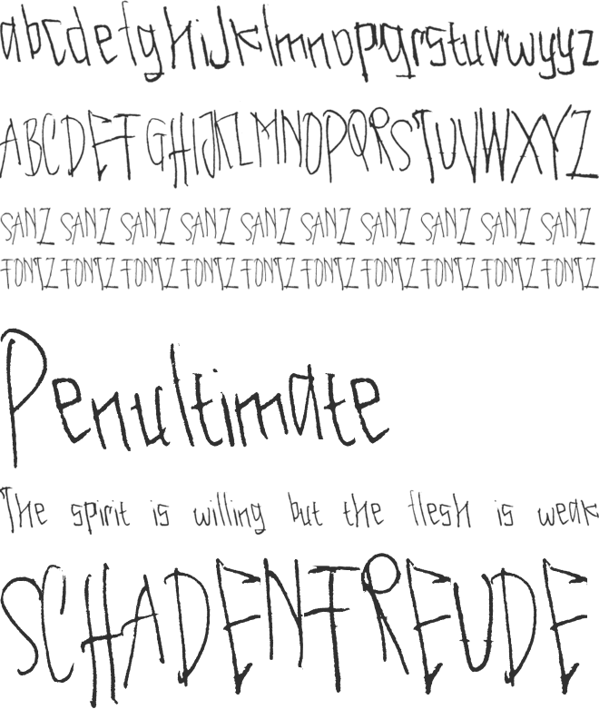 Beautiful Horror font preview