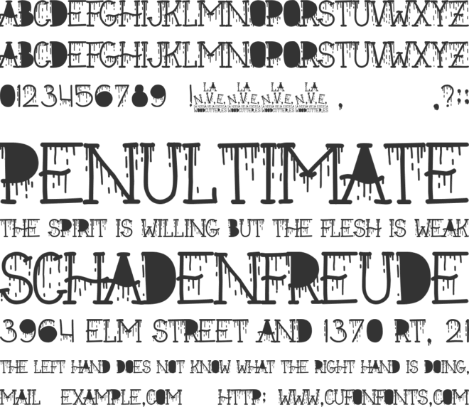 La Nueva Vieja Escuela font preview