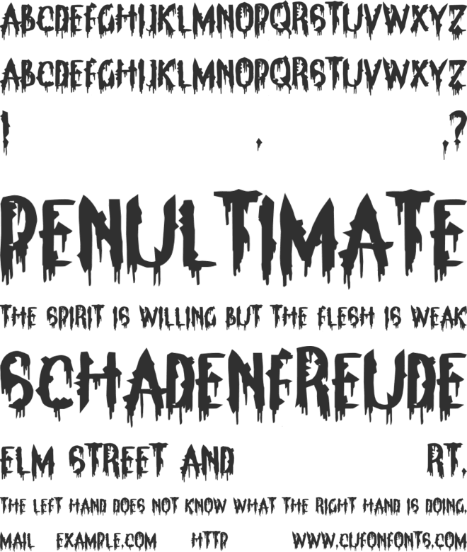 Clarks Summit Panic font preview