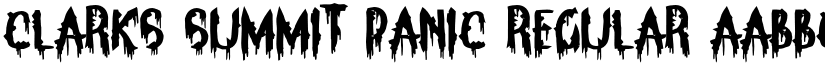 Clarks Summit Panic Regular font