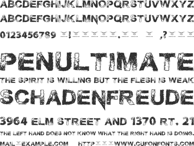 Necrotype font preview