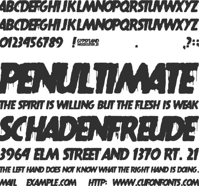 gypsyland font preview