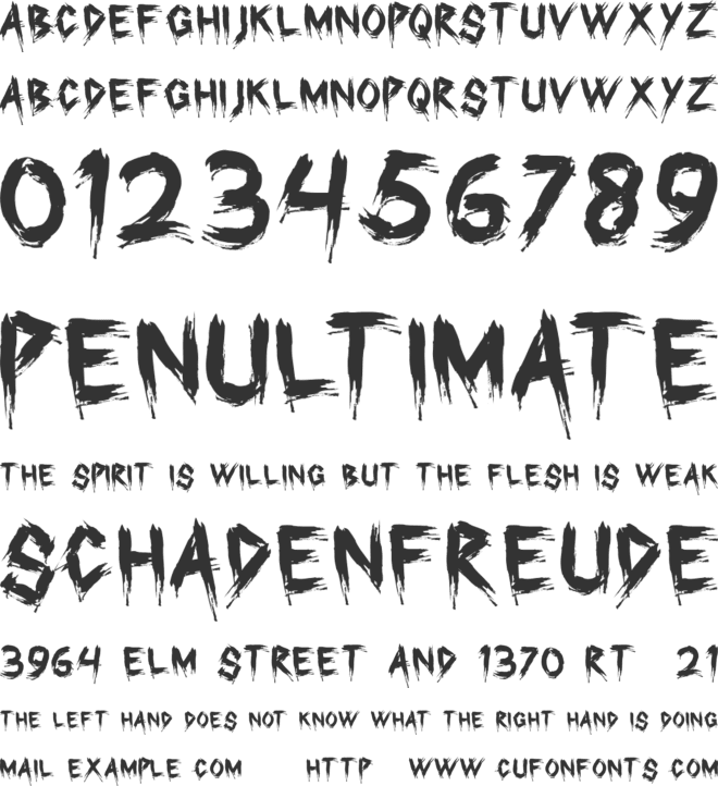 Brack font preview