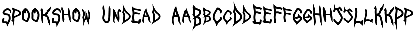 SpookShow Undead font