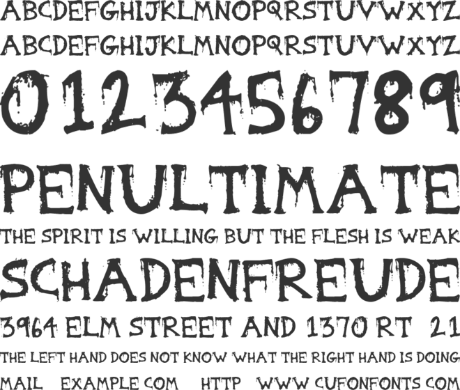 Gorestep font preview