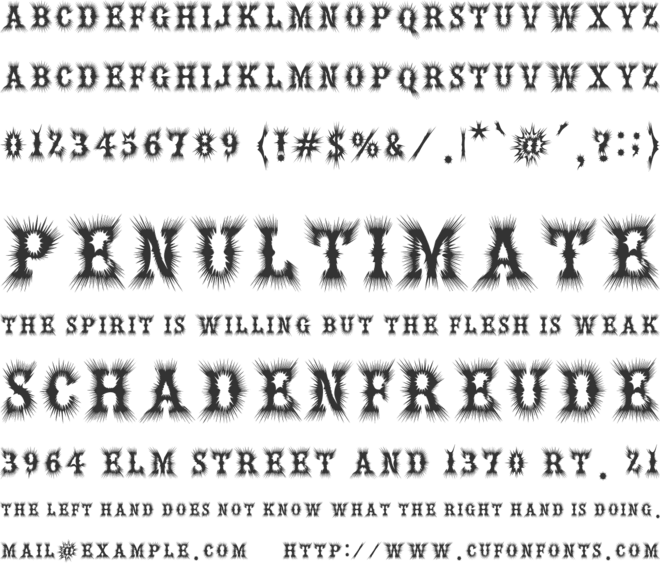 Hell Bar font preview