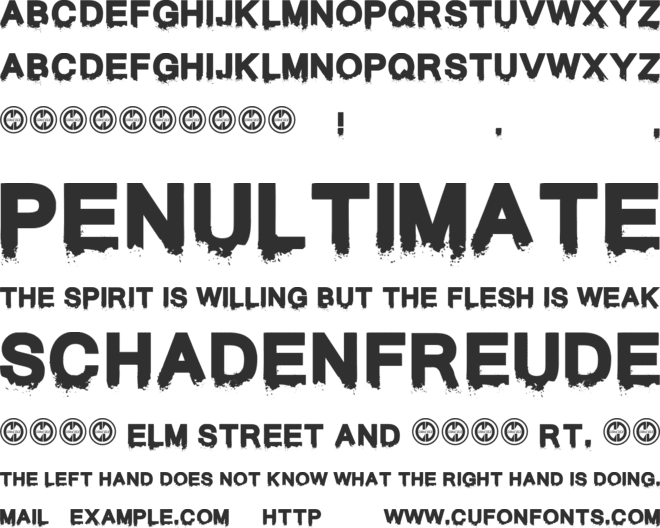 They Perished font preview