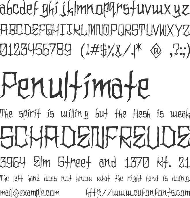 Clownoween font preview