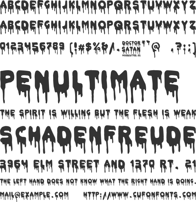 Doctor Satan font preview
