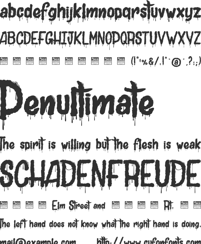 Joly Death_PersonalUseOnly font preview