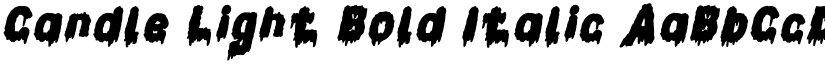 Candle Light Bold Italic font