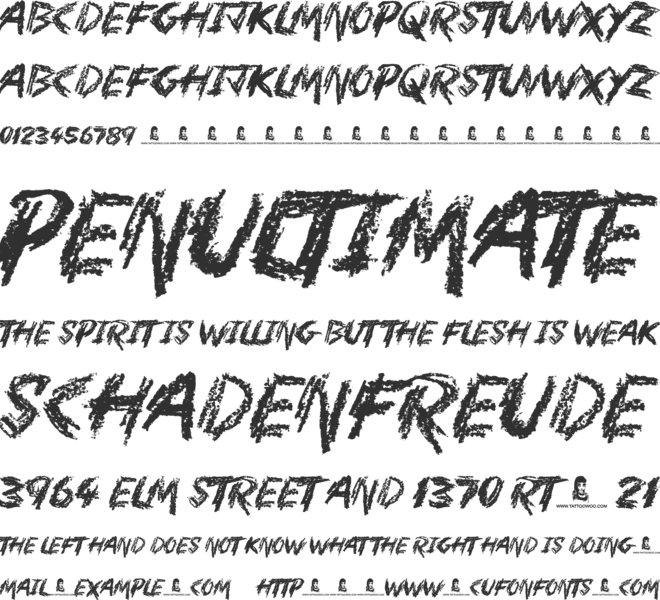 Mother In Law font preview