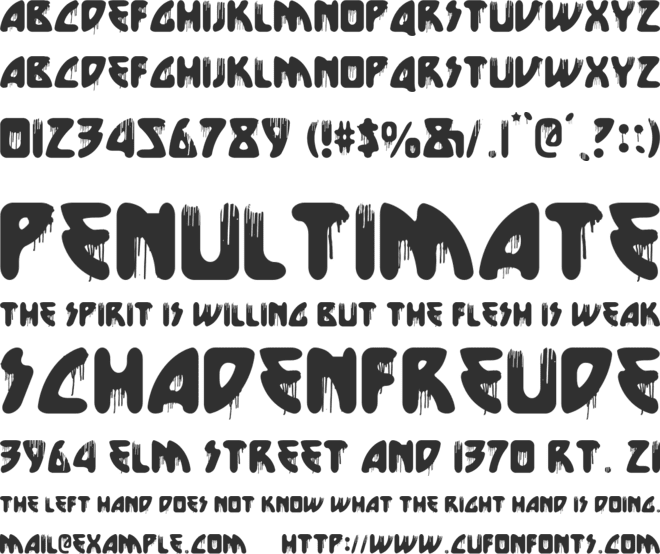 Future Blood font preview