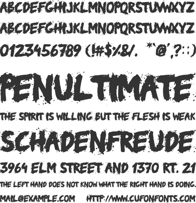 the enemigo font preview