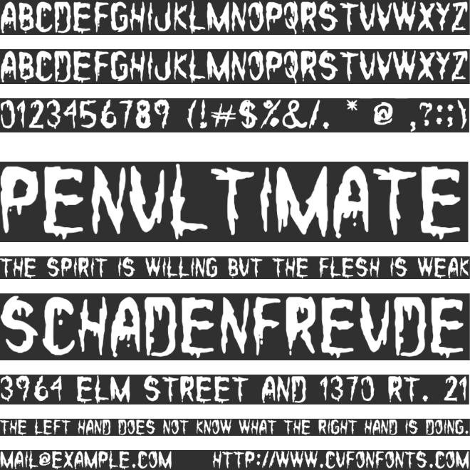 Friday 14 font preview