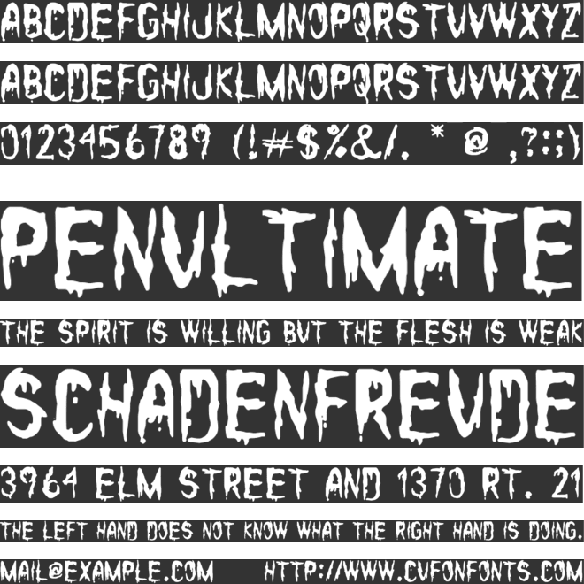 Friday 14 font preview