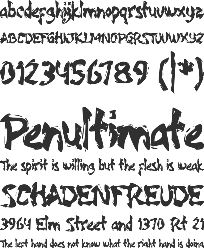 Spooky Nightmare font preview