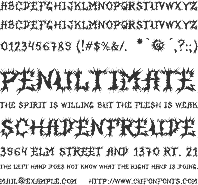 MB-HorrorHouse font preview