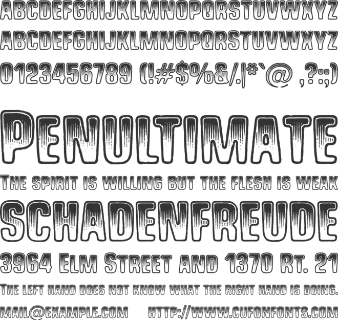 Shock Shimmy font preview