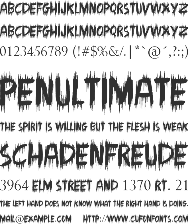 Madman Howling font preview